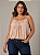 Regata Plus Size alça em malha viscose rosê tamanho GG-44-46 - Imagem 1