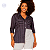 Camisa Manga longa em tecido listrado Devorê Plus Size 44-50 - Imagem 4