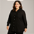 Camisa Manga longa em tecido listrado Devorê Plus Size 44-50 - Imagem 1