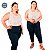 Calça Jogging Feminina Plus Size em Bengaline Jeans tamanho grande do 52 ao 58 jogger cintura alta com bolso - Imagem 4
