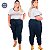 Calça Jogging Feminina Plus Size em Bengaline Jeans tamanho grande do 52 ao 58 jogger cintura alta com bolso - Imagem 9