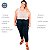 Calça Jogging Feminina Plus Size em Bengaline Jeans tamanho grande do 52 ao 58 jogger cintura alta com bolso - Imagem 3