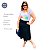 Saia Midi Plus Size em malha Tamanho 46-48. Suplex estampado - Imagem 9