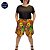 Shorts Curto Plus Size em Tecido Africano 100% Algodão Estampado Espiral - Imagem 4