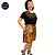 Shorts Curto Plus Size Tecido 100% Algodão Estampado Espiral - Imagem 3