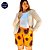 Shorts Curto Plus Size em Tecido 100% Algodão Africano Estampado Arabesco - Imagem 3