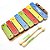XILOFONE INFANTIL KIDS 8 NOTAS MDF COLORIDO COM BAQUETAS - Imagem 2