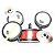 BATERIA INFANTIL CUSTOM KIDS 4 PECAS CKDM 4 VERMELHA - Imagem 3