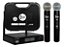 MICROFONE SEM FIO UHF DUPLO DE MAO DYLAN UDX-02 30 CANAIS - Imagem 2