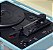VITROLA TOCA DISCOS MALETA RAVEO SONETTO CHROME LIGHT BLUE - Imagem 3