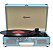 VITROLA TOCA DISCOS MALETA RAVEO SONETTO CHROME LIGHT BLUE - Imagem 4