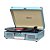 VITROLA TOCA DISCOS MALETA RAVEO SONETTO CHROME LIGHT BLUE - Imagem 1