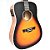 VIOLAO TAGIMA AÇO TW-25 FOLK ELETRICO SUNBURST - Imagem 6