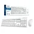 KIT TECLADO E MOUSE SEM FIO EXBOM BRANCO BK-S1000M - Imagem 1