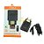 KIT CARREGADOR GOLD USB + CABO IPHONE CA32-2 - Imagem 1