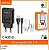 KIT CARREGADOR GOLD USB + CABO IPHONE CA32-2 - Imagem 2