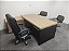 MESA BOSS COM PÉ PAINEL E ARMÁRIO LATERAL COM NICHO ABERTO PARA CPU - Imagem 2