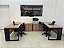 MESA DINÂMICA GEBB WORK COM ARMÁRIO LATERAL PORTA DE CORRER E CAIXA DE TOMADAS – PÉ QUADRO - Imagem 2