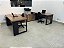 MESA DINÂMICA GEBB WORK COM ARMÁRIO LATERAL PORTA DE CORRER E CAIXA DE TOMADAS – PÉ QUADRO - Imagem 1