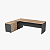 MESA GERENCIA RELIVE COM ARMARIO DE APOIO - Imagem 2