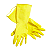 Luva de Látex para Limpeza Tamanho (M) Amarela com 2 Unidades Inoven - Imagem 2