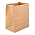 Saco de papel Kraft 10kg 22x35x10,5cm Liso para Delivery com 100 Unidades - Imagem 1