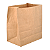 Saco de papel Kraft 15kg 24x35x12cm Liso para Delivery com 100 Unidades - Imagem 1