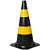 Cone em Pvc 50cm Preto e Amarelo - Imagem 1