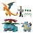 Pokemon Scale World Kanto Region Professor Oak, Charizard, Blastoise & Venusaur Set of 4 Figures - Imagem 1