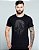 Camiseta masculina premium preta caveira derretendo cinza - Imagem 3