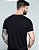 Camiseta masculina premium preta placa de metal frontal prateada - Imagem 9