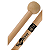 BAQUETA PONTA FELTRO SPANKING AB1H NATURAL PAR - Imagem 1