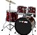 BATERIA ACÚSTICA PROFIRE BUMBO 20 PRATOS E BANCO CROMADA - Imagem 5