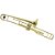 Trombone De Pisto Tb 200p Laqueado Dourado Com Case New York - Imagem 1