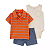 Trio short 3 peças camisa manha curta, body e short - Imagem 1