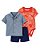 Trio Menino  Conj 3 Pçs Camisa Jeans, e body de abacaxi - Imagem 1