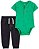 CONJUNTO CALÇA E BODY VERDE COM DETALHES DE BOTÕES - Imagem 1