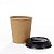 Copo Termico Papel Kraft 180ml 50 unidades C/ Tampa para Copa Àgua Chá Café Capuccino - Imagem 6