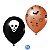 Balão Bexiga Redondo n°9 Estampado Halloween Joy com 25 unidades - Imagem 1