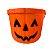 Balde Decorativo Abóbora para Halloween - 17,5x14cm | Fox - Imagem 1