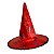 Chapéu de Bruxa Vermelho com Véu Halloween - Imagem 1