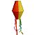 Balão Lanterna Colorido de Papel Festa Junina Losango 30cm - Imagem 1