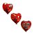 Balão Coração Metalizado 45cm Frases Namorados Sortido - Imagem 1
