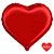 Balão Metalizado Coração Vermelho Tamanho 75x75 - Imagem 1
