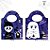 Sacola Plástica Happy Halloween Fantasma Roxo 18x25cm com 10 unidades - Imagem 1