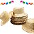 Kit com 12 Chapéu de Palha para Decoração Tamanho P 14,5 cm Ideal para Festa Junina e Arraiá - Imagem 1