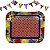 Bandeja Laminada Retangular Arraia 40x30cm Festa Junina Carber - Imagem 2