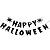 Faixa De Papel Happy Halloween Com Aranhas 12x18 cm BR Festas - Imagem 1