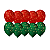 Balão Bexiga Estampado Natal n°9 Joy Escolha Flocos Vermelho ou Verde - Imagem 1