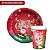 Kit Copo e prato De Papel Papai Noel Merry Christmas 8 un cada - Imagem 1